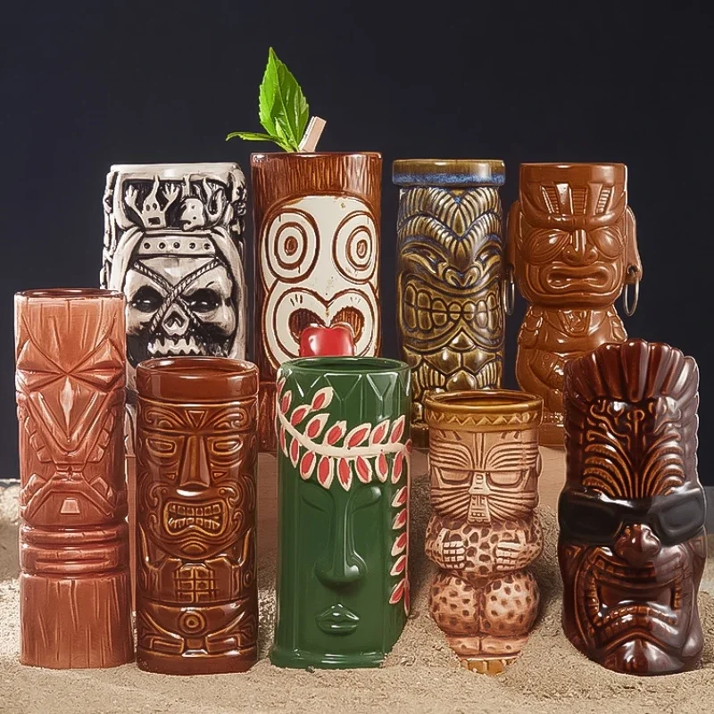 Wine With Beer Cocktail - 60 Typ Hawajski Kubek Tiki Ceramiczne