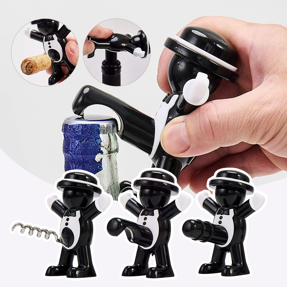 Wine Beer Bottle - Otwieracz do butelek Black Cool Man,