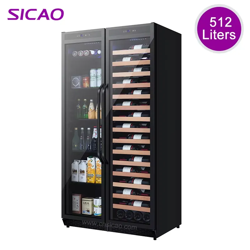 Wine Beer Cooler Fridge - Wbudowana lodówka na napoje, dwudrzwiowa chłodziarka