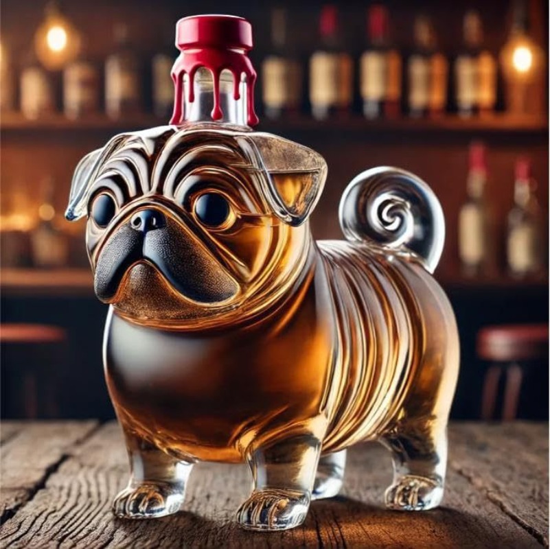 Wine Vodka Beer - Przezroczysty wieszak na whisky w kształcie