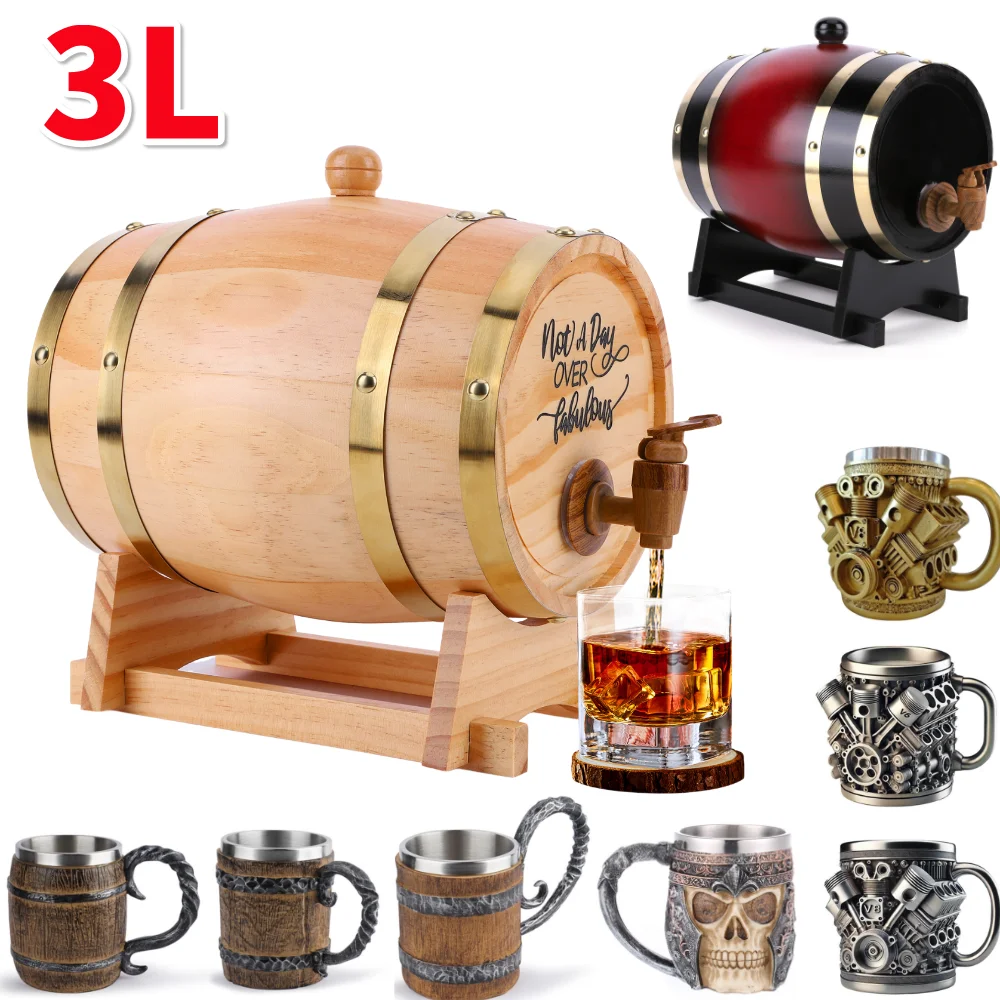 Drewniane beczki na whisky 3L  – Wine With Beer Cocktail recenzja i cena