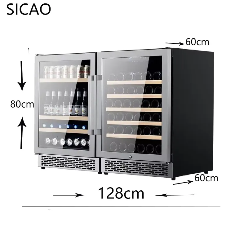 Dwudrzwiowa lodówka na wino i  – Wine Beer Cooler Fridge recenzja i cena