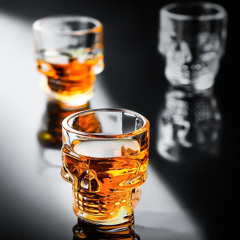 1/2Pcs Szklany kubek z czaszką – Wine Vodka Beer recenzja i cena