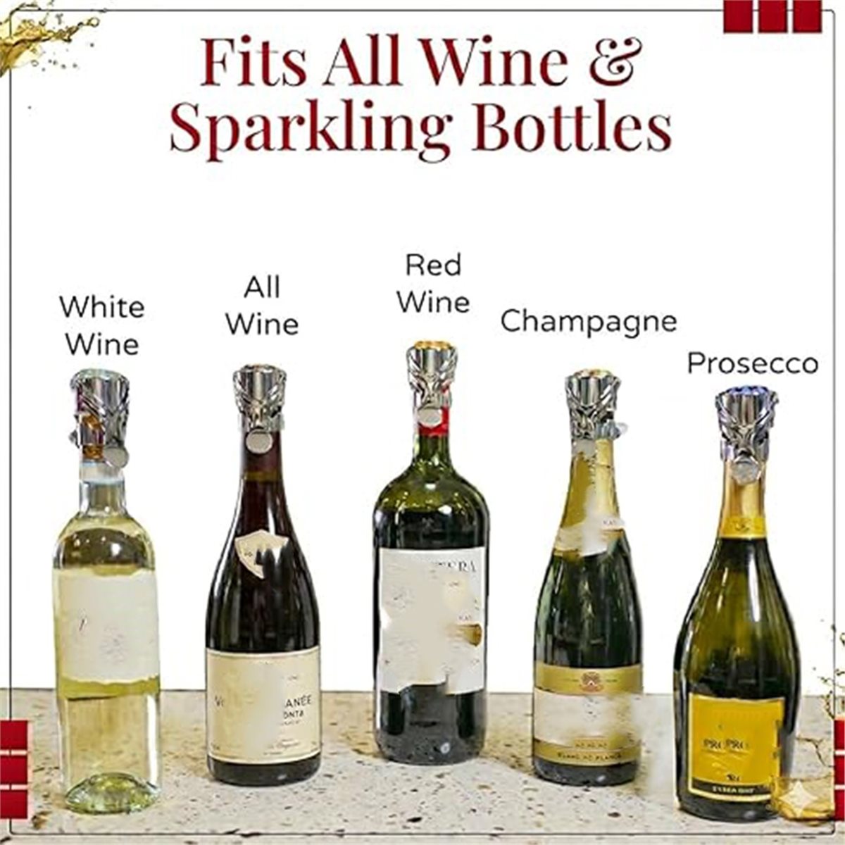(A02R) 2 szt. Korek do wina i  – Wine & Beer Packages recenzja i cena