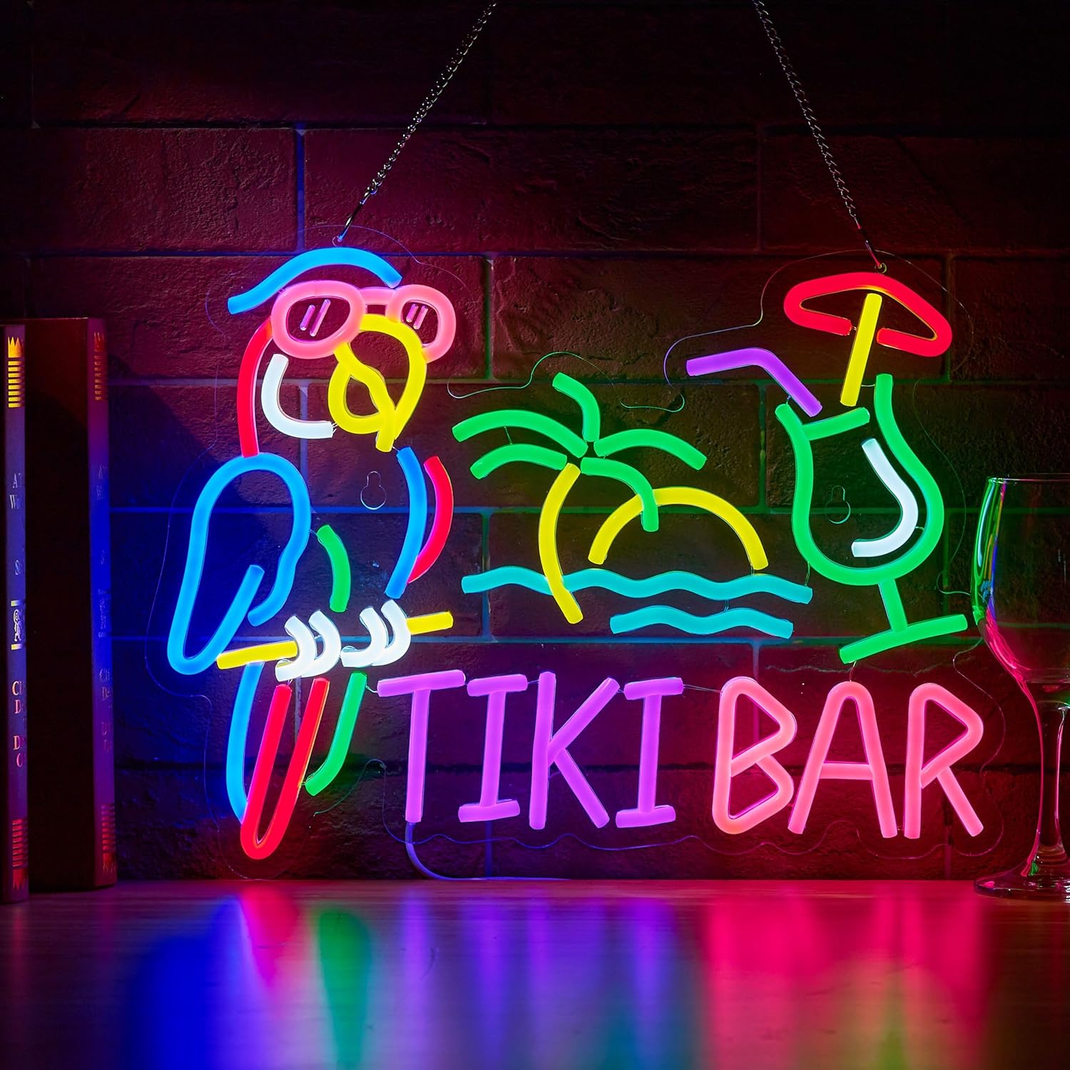 Neonowy Znak Tiki Bar Papuga P – Beer & Wine Grab recenzja i cena