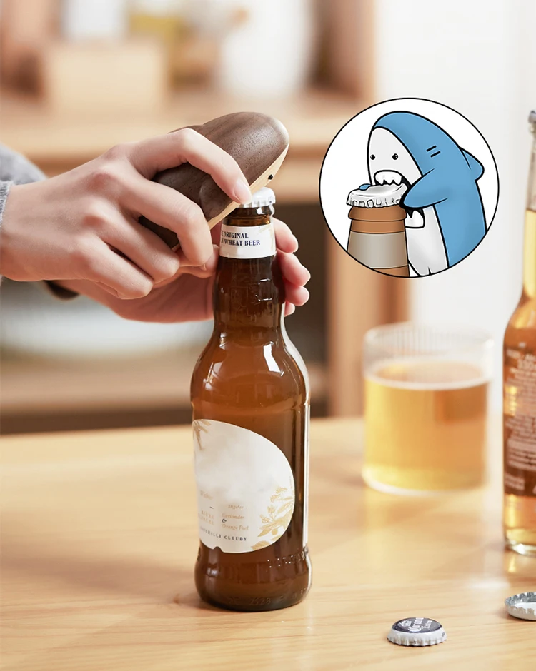 Kreatywny Drewniany Otwieracz  – Wine Beer Bottle recenzja i cena